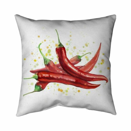 FONDO 20 x 20 in. Red Hot Peppers-Double Sided Print Indoor Pillow FO2793717